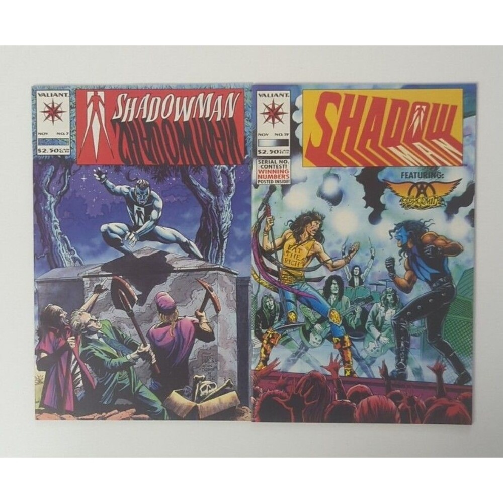 Lot Of 2 1993 Valiant Shadowman Comics #7 & 19 VF/NM